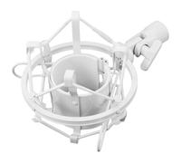 Veemoon Bianco Supporto Antivibrazione per Microfono in Metallo | Montaggio Antiurto, Voce Chiara, Uscita USB Plug And Play, per Studio e Registrazione