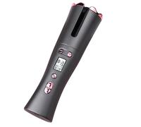Veemoon Bigodino Automatico senza Fili Schermo Lcd Digitale, Arricciacapelli Portatile in Ceramica, Temperatura Regolabile 150-200℃, Batteria 5200 Mah per Chioma Sottili in Ogni Luogo