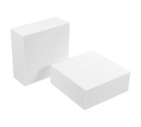 Veemoon Blocchi di Schiuma Bianca Fai da Te 2 Pezzi 10x10x4 Cm, Cubi Polistirolo Espanso per Modellare Sculture e Lavori Artigianali, Materiali Creativi per Composizioni Floreali
