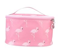 Veemoon Borsa Cosmetica Resistente e Leggera Flamingo Maniglia in Pu Tasche Multiple Organizer per Trucco da Viaggio per Donne e Viaggi