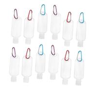 Veemoon Bottiglie Ricaricabili da Viaggio 50ml Set da 10 Pezzi con Gancio Moschettone Contenitori a Tenuta Stagna per Shampoo Lozione Detergente Corpo Viso per Sport e Colore Casuale