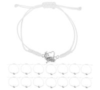 Veemoon Braccialetto da Cheerleader da 20 Pezzi: Gioielli per Lo Spirito di Squadra, Braccialetti da Cheerleader - Regalo di Gioielli Regolabili per La Figlia Amante Della Squadra, Bianco