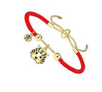 Veemoon Braccialetto Rosso Dell'Anno Della Tigre Per La Protezione 2022 Braccialetto Della Tigre Fortunato Del Capodanno Braccialetti Di Corda Intrecciata Braccialetto Di Protezione