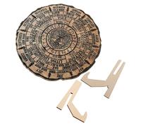 Veemoon Calendario da Tavolo in Legno Naturale Ruota Dell’Anno Decorazione Artigianale Dell’Albero delle Streghe per Casa e Studio Ornamento Calendario Decorativo Funzionale