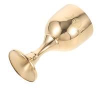 Veemoon Calice Altare in Ottone Dorato Multiuso per Offerte e Battesimi Tazza Sacra Leggera e Versatile per Acqua Vino e Tè Design Elegante da Tavolo Buddhista Decorativo