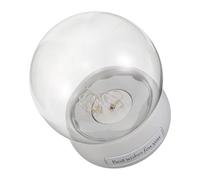 Veemoon Campana di Vetro Illuminata a LED Fiore Eterno, Cupola di Vetro Trasparente Rotonda Decorativa Base Luminosa, Protezione Antipolvere per Arredamento e Regalo San