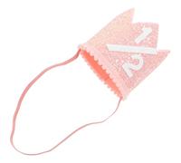 Veemoon Cappello da Festa a Corona Rosa Oro per 1/2 Anni, Copricapo da Festival Decorativo per Compleanno, Accessorio Fotografico per Feste e Ricordi Memorabili