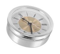 Veemoon Cappuccio dell'orologio in Quarzo Pendolo retrò Dannatura da scrivania Campanello della Sveglia Orologio da Tavolo Vintage Orologi da Tavolo per Ufficio Metallo Silver