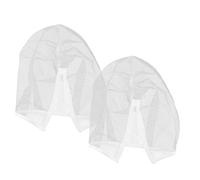 Veemoon Cappuccio per Trucco Cerniera 2 Pezzi Maschera Protettiva Monouso per Chioma e Viso Tessuto Lavabile Copertura per Abiti e Addio al Nubilato Adatta a Tutte le Taglie