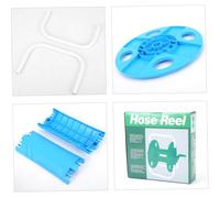 Veemoon Carrello Avvolgitubo da Giardino Portatile in Metallo e Plastica Supporto Stoccaggio Tubo Acqua con Meccanismo per Lavaggio Auto e Irrigazione Facile da Installare e Usare Blu