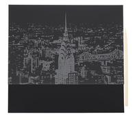 Veemoon Carte da Grattare Vista Notturna della Città, Set DIY 2 Pezzi per Penna in Bambù, Attività Creativa e Manuale per Scuola Materna e Asilo