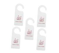 Veemoon Cartelli Bifacciali “non Disturbare” e “pulire Stanza” per Maniglie Porte Hotel, Set da 5 Pezzi, Cartelli Messaggio Chiaro da Appendere, Adatti per Hotel, Uffici e Spazi Privati