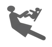 Veemoon Cartello per Cameretta in Acciaio Inox Nero, Targa Identificativa per Bagno Resistente e Pratica, Segnaletica per Servizi Igienici Interni ad Uso Pubblico e Domestico