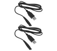 Veemoon Cavo di Ricarica USB Multifunzione 124 M Doppio Nucleo Compatibile Rasoi Elettrici Idropulsori e Dispositivi per Igiene Orale Set da 2 Pezzi Ricarica Rapida e Protezione da