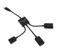 Veemoon Cavo Otg Usb Con Hub Doppio Porta Maschio Femmina Adattatore Multi Funzione Per Smartphone e Tablet Connessione Facile Per Mouse e Tastiere Materiale Morbido e Resistente
