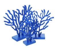 Veemoon Centrotavola in Legno di Corallo 3 Pezzi Set Decorazioni Costiere la Casa Stile Mediterraneo Ornamenti Artigianali da Tavolo per Arredamento Vintage e Grafica Desktop