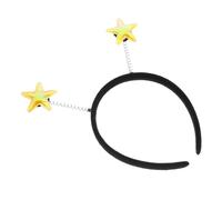 Veemoon cerchietto con piccola stella fascia marziana festa fascia per antenna aliena fascia termale copricapo stellato band puntello fascia per ragazza fascia divertente Metallo Yellow
