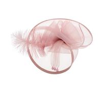 Veemoon Cerchietto Fascinator con e Copricapo Sposa Leggero e Versatile per Banchetti e Tea Party Accessorio per Corti e Lunghi Rosa Nude