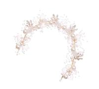 Veemoon Cerchietto per Capelli da Sposa Fiori di Perle Squisito Cerchietto per Capelli da Donna Copricapo di Perle Accessorio Fotografico Regalo per Amiche Figlie Madri Compatto e Facile