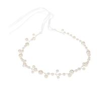 Veemoon Cerchietto Per Elegante Con Nastro Decorativo - Fiori e Perle - Accessorio Raffinato Per Spose e Ragazze Ideale Per Matrimoni e Occasioni Speciali Design Unico e Delicato