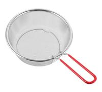 Veemoon Cestello per Friggitrice ad Aria in Acciaio Inox 201 da 18 CM Manico Pieghevole Removibile Cestino a Rete per Friggere Patatine Alette di Pollo e Snack per Uso Domestico e