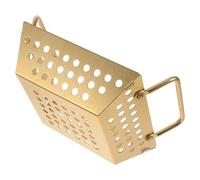 Veemoon Cestino per Snack in Acciaio 16 CM con Manici Doppi Contenitore Quadrato Multifunzione per Patatine Fritte Pollo Fritto e Frutta Supporto per Servire e Scolare Olio