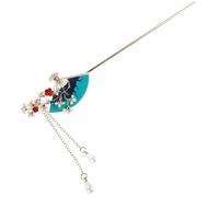 Veemoon Chinese Hair Chopsticks Fan Shape Hairpin With Tassel Traditional Hanfu Wedding Hair Accessories Lightweight Durable For Cultural Elegance And Everyday Use