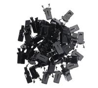 Veemoon Chiusura Autobloccante per Bidone della Spazzatura 100 Pezzi, Clip di Plastica Pulsante per Coperchio, Serratura di Ricambio per Cucina, Bagno e Ufficio, Facile da Installare