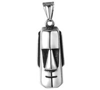 Veemoon Ciondolo Moai in Acciaio Titanio per Gioielli Uomo Donna, Testa Statua Isola di Pasqua, Pendenti per Collane e Braccialetti, Accessorio per Creazione Gioielli e Regali Fai da Te