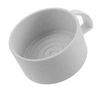 Veemoon Ciotola da Barba a Bocca Larga 3d in Plastica Bianca con Manico per Schiuma Cremosa Tazza da Viaggio per Uomo Portasapone da Barba Decorativo e Facile da Pulire per Rasatura e Cura