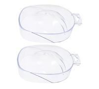 Veemoon Ciotola per l'Ammollo Unghie 2Pcs in Acrilico Contenitori per Rimozione Strumenti per Manicure e Domestico Facile Usare