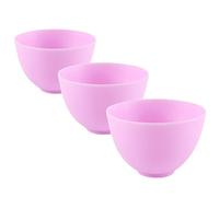 Veemoon Ciotola Per Maschera Fai Da Te Set 3 Pezzi Morbida in Silicone Viola Piccolo Medio Grande Per Preparare Maschera Viso e Olio Chioma Uso Domestico