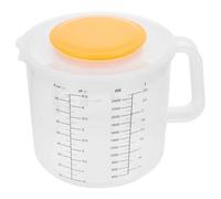 Veemoon Ciotola per Mescolare con Bilancia 2,5l con Coperchio e Manico Trasparente, Misurino per Cottura e Insalatiera, Utensile da Cucina per Preparazione e Conservazione Alimenti