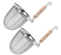 Veemoon Colino in Acciaio Inox 2 Pezzi, Colino a Rete Multifunzionale per Spaghetti e Gnocchi, Utensile da Cucina Resistente per Friggere e Cucinare, per Ristoranti e Uso Domestico