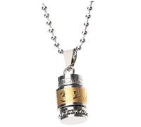 Veemoon Collana Urna Collana commemorativa per uomini gioielli d'urna per le ceneri Collana del per le ceneri Collana a sospensione per cenere urna per cenere Acciaio inossidabile