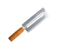 Veemoon Coltello Sbuccia Ananas Acciaio Inox con Manico in Legno Sbuccia Frutta Manuale per Ananas Canna da Zucchero e Patate Strumento Portatile da Cucina per Rimuovere la Buccia e Occhi