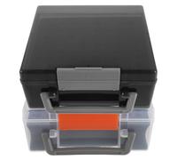Veemoon Contenitore organizer per batterie, scatola di plastica per il riciclo di 72 batterie AA/AAA, contenitore portatile di sicurezza per lo smaltimento delle per casa e garage.