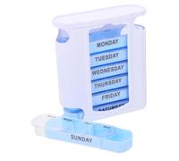 Veemoon Contenitore per Pillole e Portatile Organizer Settimanale per Farmaci e Integratori Scatola Compatta per Viaggi e Uso Domestico con Marcature Giornaliere e Scomparti Multipli