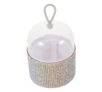 Veemoon Contenitore Porta Trucchi Portatile per Spugnette Cosmetiche Coperchio Antipolvere Design Elegante Strass per Riporre Accessori per Trucco e Uova da Trucco Scatola Organizer