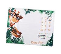 Veemoon Coperta per Neonata in Flanella 75x100 Cm Bianca con Accessorio Fotografico a Cornice 3 Pezzi, Coperta Mensile Creativa per Album Ricordi e Shower Regalo Ragazzo Ragazza