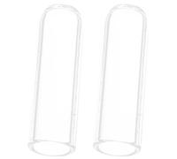 Veemoon Coperture per Punte di Cannuccia in Vetro 12mm, 2 Pezzi Tappi Antipolvere per Cannucce Riutilizzabili, Protezione Igienica Leggera per Uso Domestico e Feste