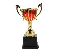 Veemoon Coppa in plastica, Media, Dorata e Rossa, per Bambini, 7,28 Pollici | Coppa premio per il primo posto in occasione di eventi scolastici/tornei sportivi/premi per feste/cerimonie
