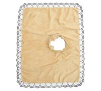 Veemoon Copriletto per Massaggi in Poliestere Traspirante con Foro Ergonomico Morbido e Confortevole per Saloni di Bellezza Spa e Cliniche Dimensioni Colore Cammello