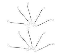 Veemoon Cordini Anti-smarrimento per Penne Stilo 10 Pezzi, Cordino a Molla Resistente Fissaggio Sicuro, Accessorio per Scrittura a Mano, per Lavoro e Studio, Colore Nero