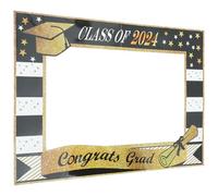 Veemoon Cornice per Photo Booth di Laurea in Carta 48X68 CM Accessorio Portatile per Feste di Laurea 2024 Decorazione per Foto di Gruppo e Bomboniere per Celebrazioni