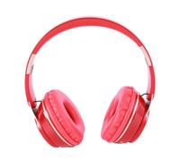 Veemoon Cuffie Wireless con Microfono e Multimedia Design Pieghevole Audio Ore Riproduzione Auricolari Computer e Sport Rosso Colore Accessori