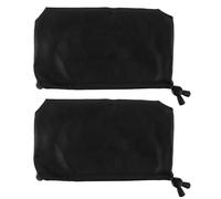 Veemoon Cuscinetti Imbottiti per Stampelle Sotto le Ascelle in Pelle Nera, Set da 2 Pezzi, Supporto Morbido per Anziani, Accessori Antiscivolo per Bastoni da Passeggio, per Uso