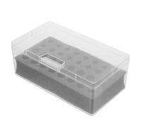 Veemoon Custodia per Batterie Aa e Aaa in Plastica Pp con Coperchio Trasparente, Organizer Compatto con Inserti in Schiuma per Viaggi e Uso Domestico, Contenitore Portatile per 32