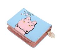 Veemoon custodia per carte di cartone animato portafogli Titolare bacheca portaoggetti cassetto portaoggetti cambiare portaoggetti custodia per carte d'identità pelle sintetica Sky-blue