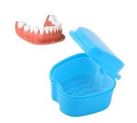 Veemoon Custodia Porta Dentiera in Plastica Con Filtro - Scatola Protesi Da Viaggio - Cassetta Per Uso Quotidiano e Casa